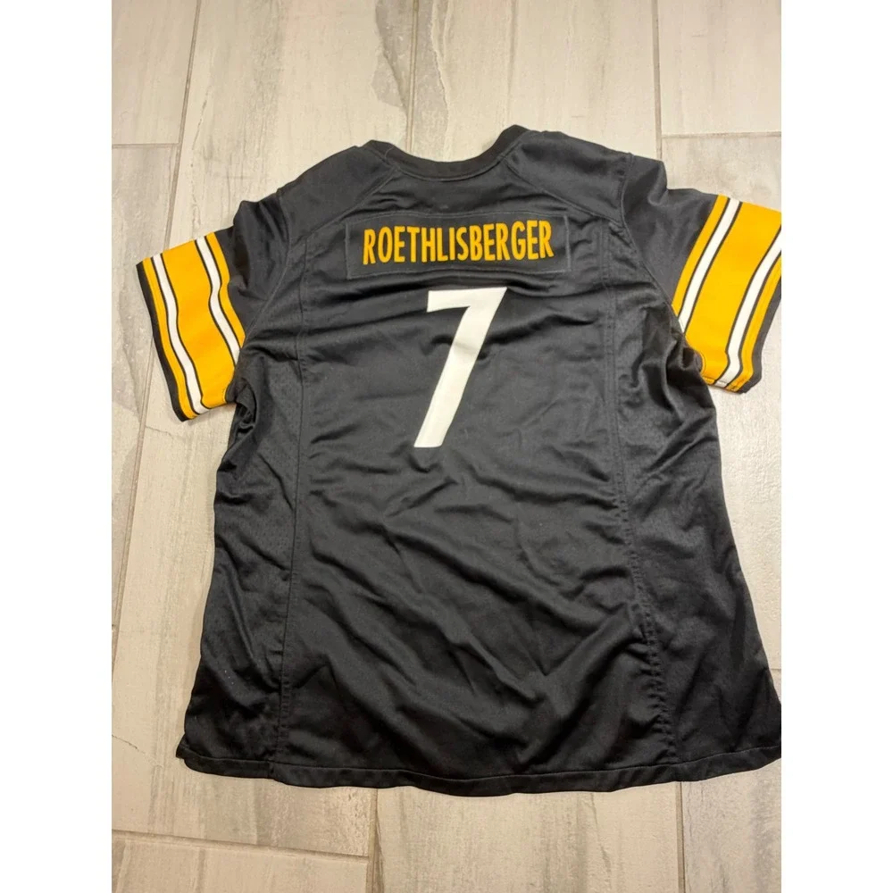 Nike Pittsburgh Steelers Ben Roethlisberger 7 Jersey Black Mens XXL NFL On Field